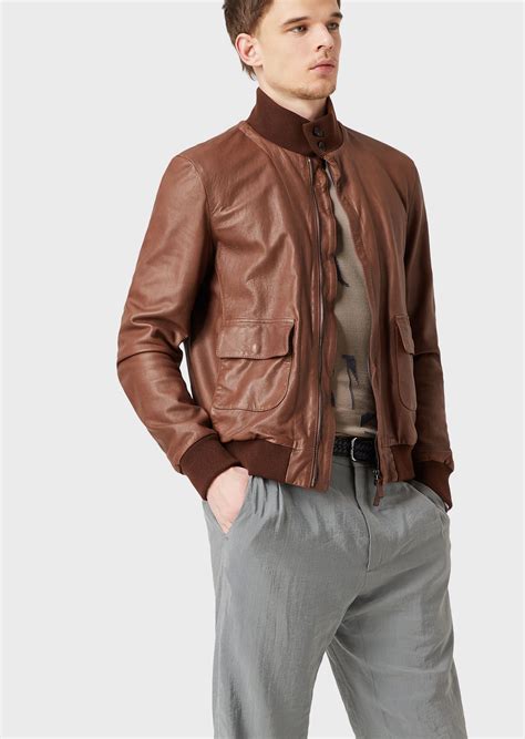 giorgio armani leather jacket price.